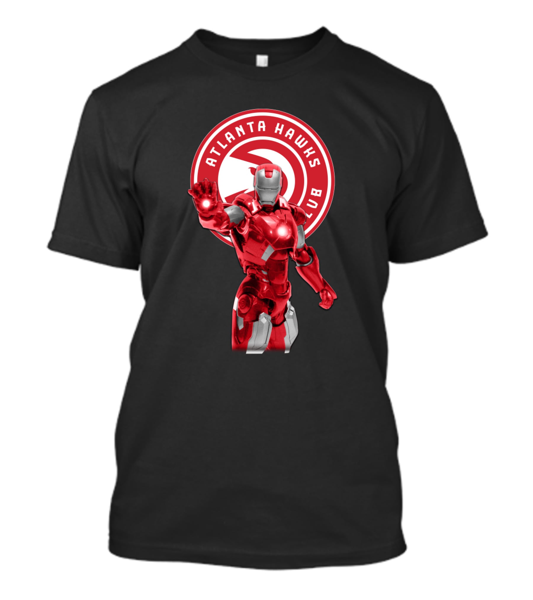 Iron Man Atlanta Hawks Basketball Fans T-Shirt