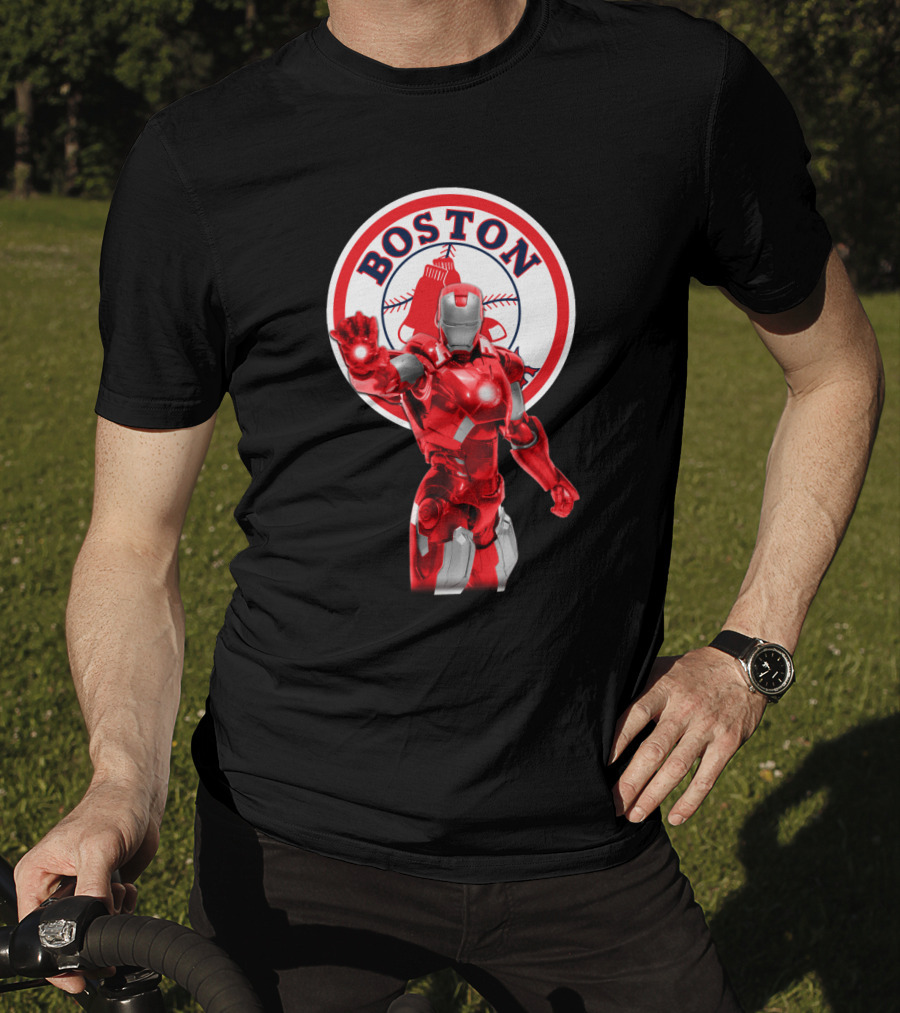 Boston Red Sox Iron Man Crossover Fan T-Shirt