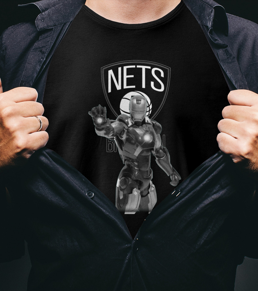 Iron Man Brooklyn Nets Crossover For Fans T-Shirt