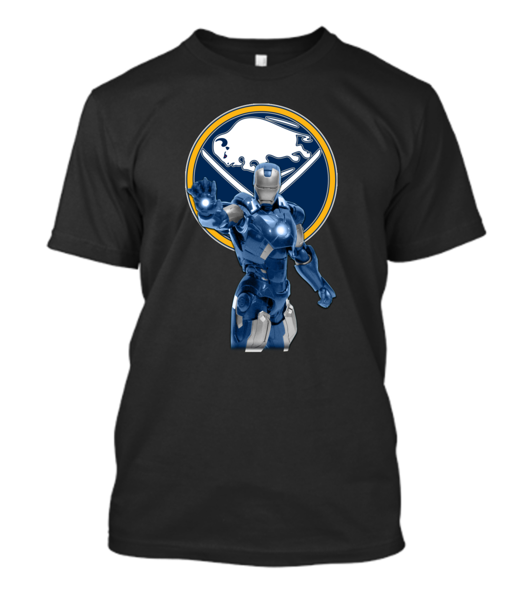 Iron Man Buffalo Sabres Hockey Marvel Crossover T-Shirt