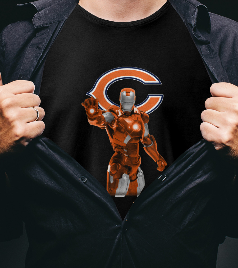Iron Man Chicago Bears Crossover Fans T-Shirt