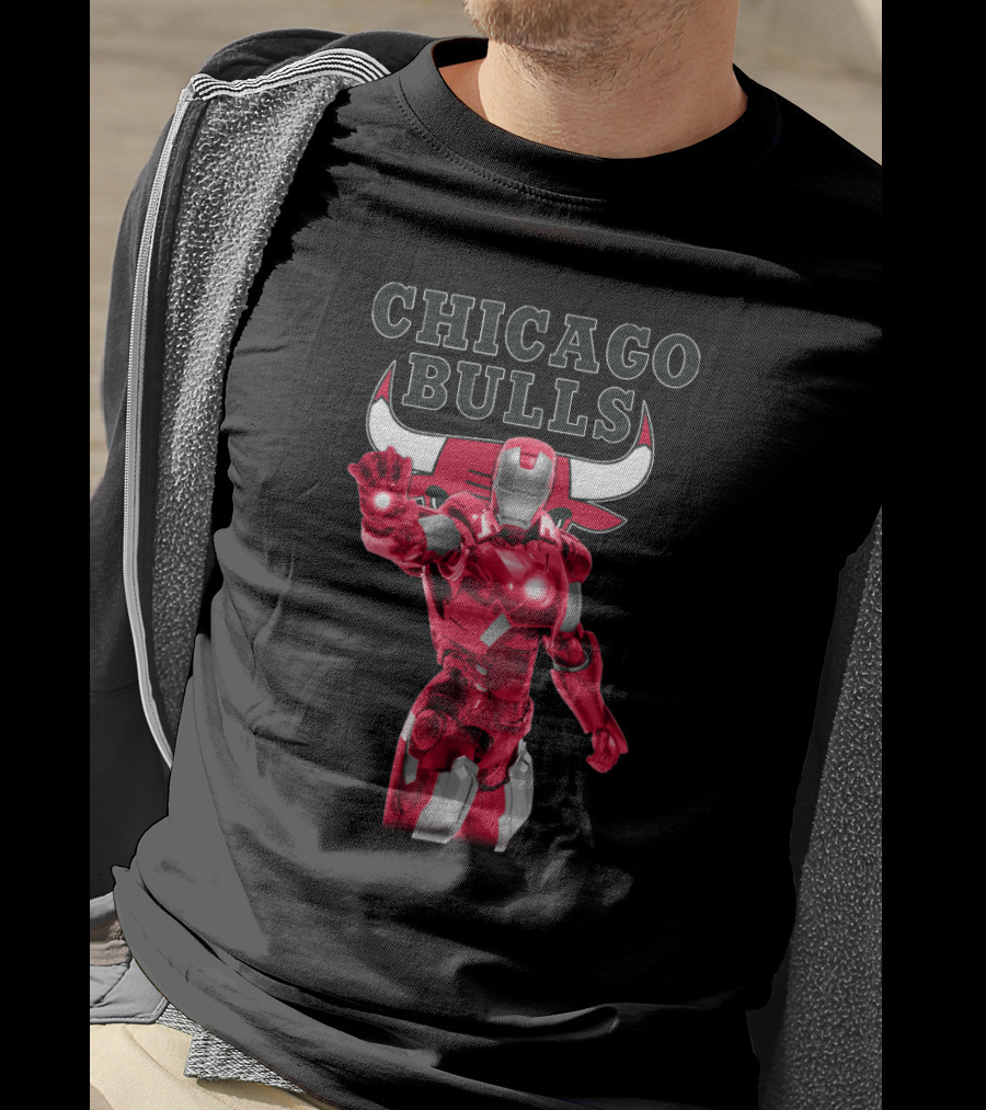 Chicago Bulls Iron Man Crossover For Fans T-Shirt