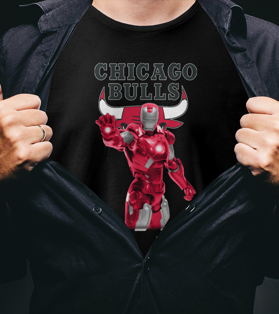 Chicago Bulls Iron Man Crossover For Fans T-Shirt