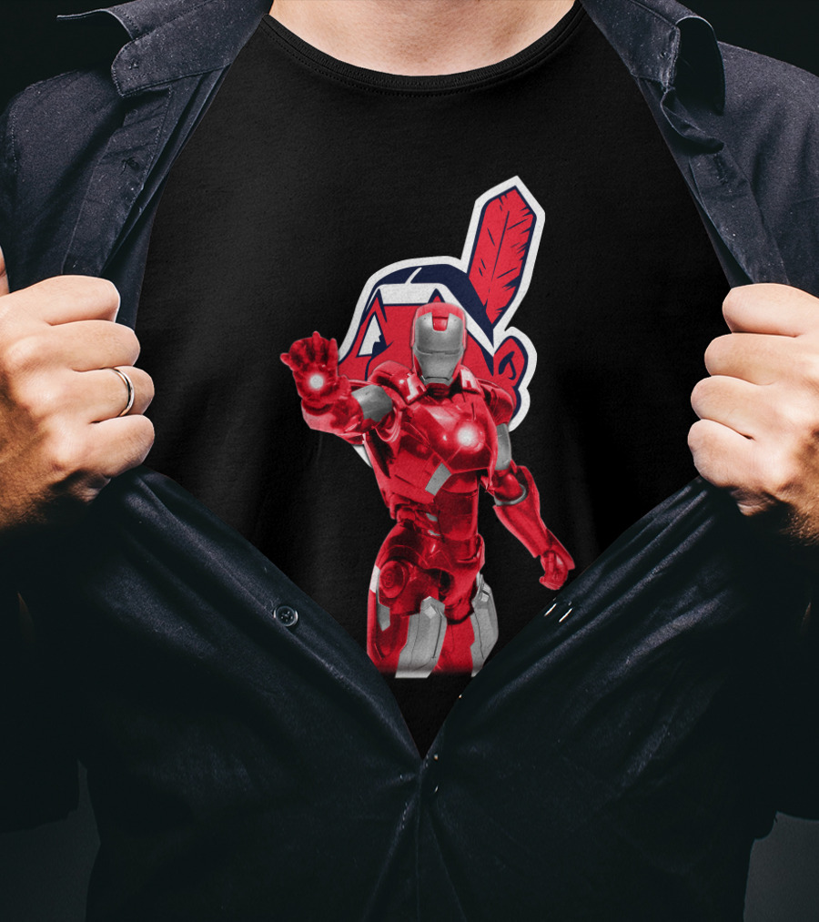 Iron Man Cleveland Indians Chief Wahoo Collaboration T-Shirt