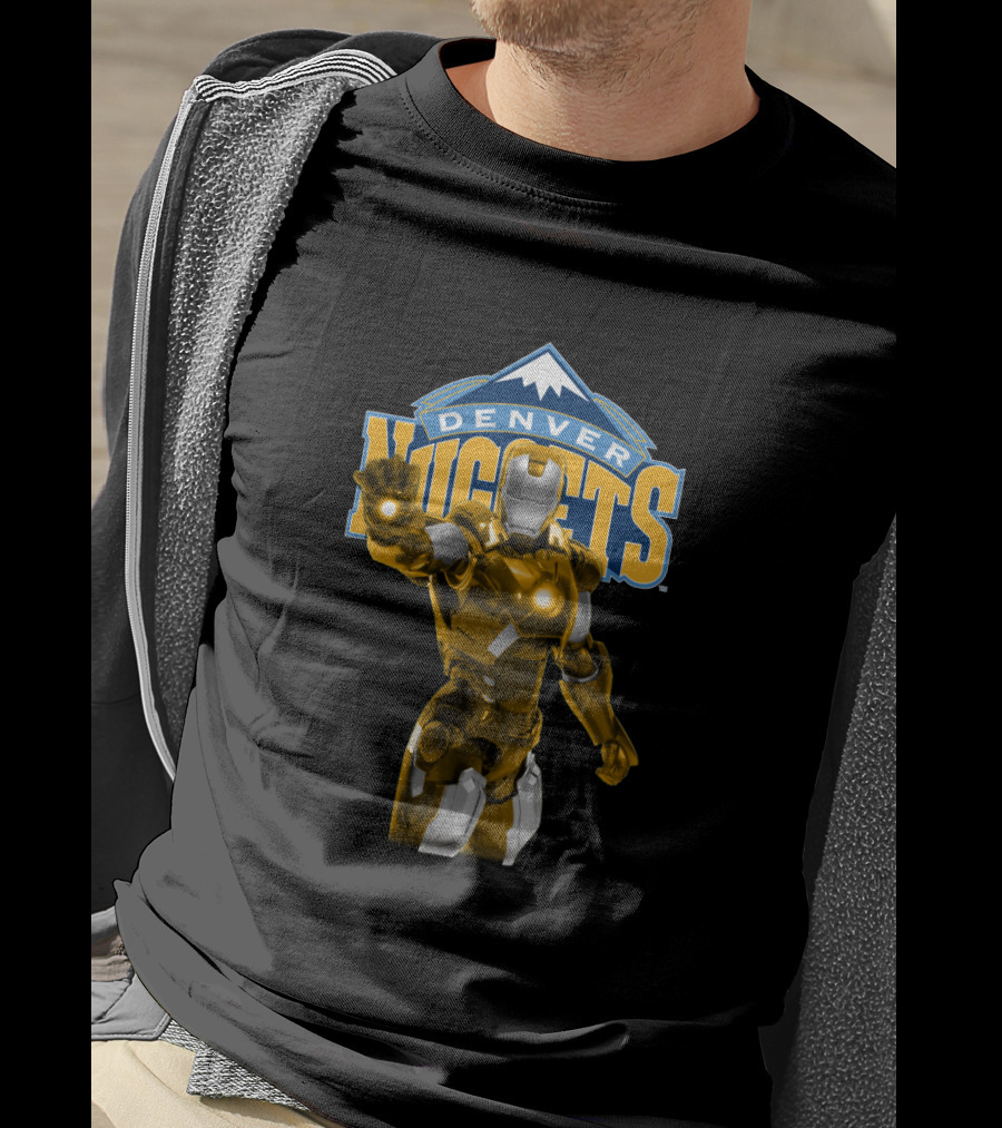Iron Man Denver Nuggets Fan Crossover T-Shirt