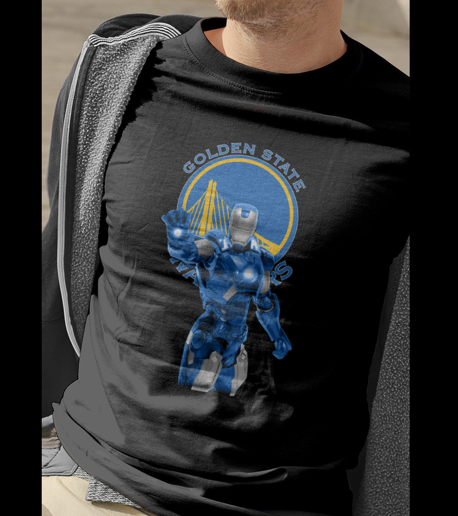 Golden State Warriors Iron Man Fan Crossover T-Shirt