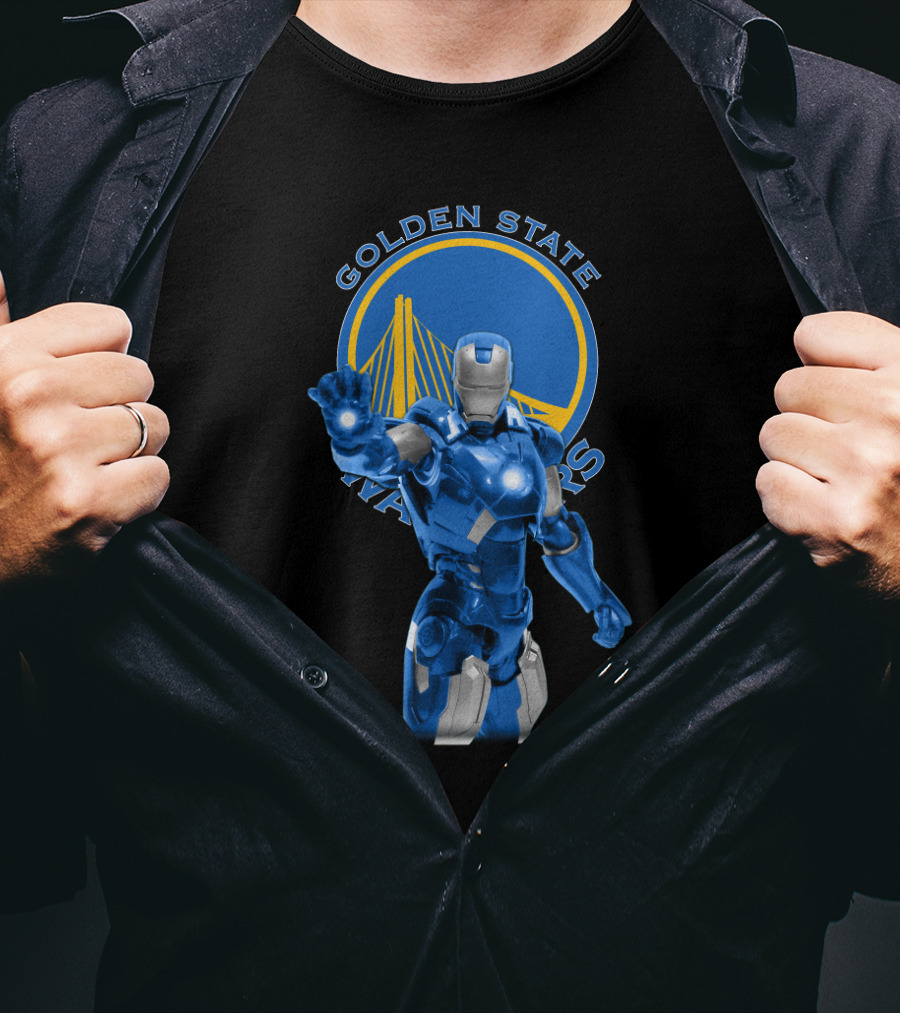 Golden State Warriors Iron Man Fan Crossover T-Shirt