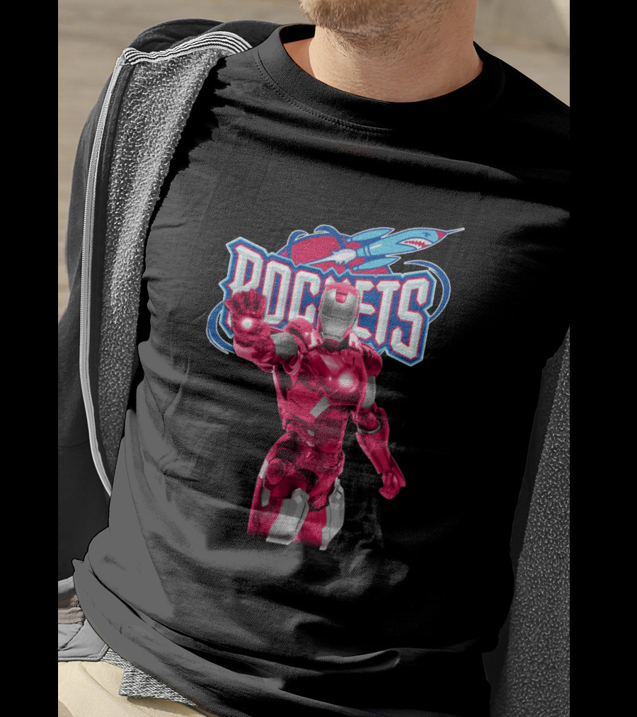 Iron Man Inspired Houston Rockets Enthusiast Gear T-Shirt