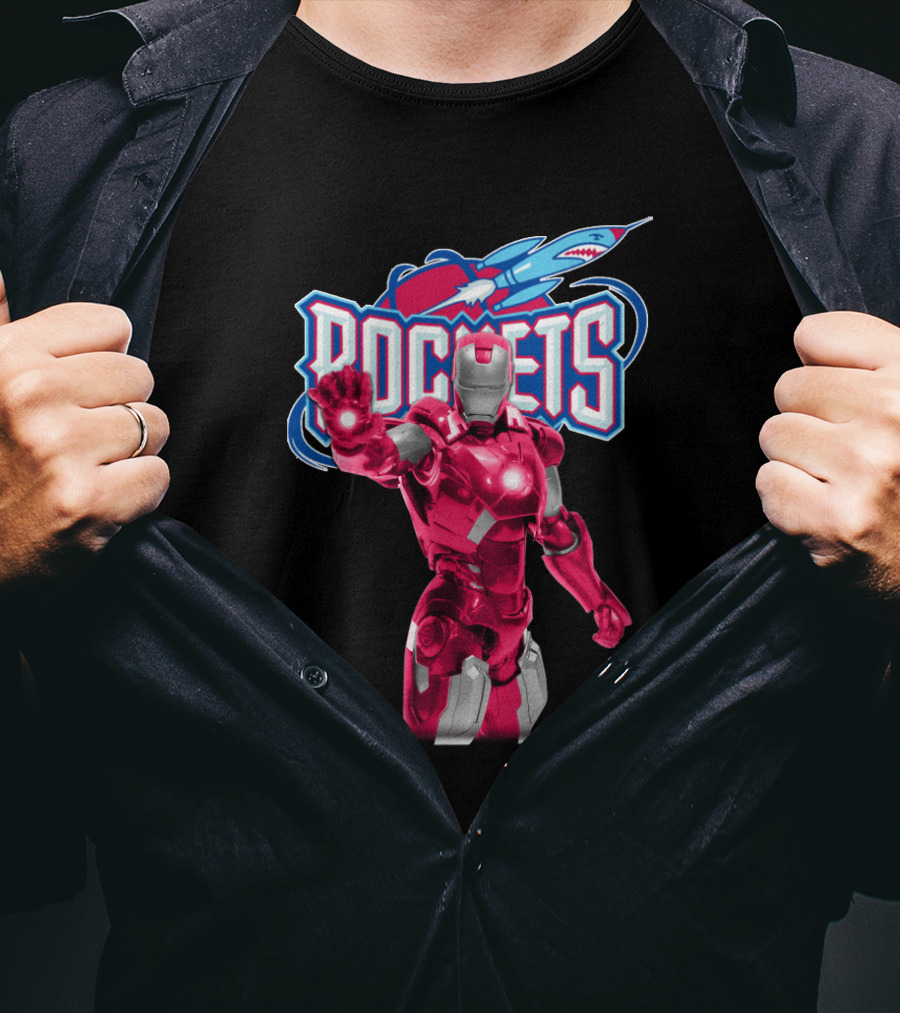Iron Man Inspired Houston Rockets Enthusiast Gear T-Shirt