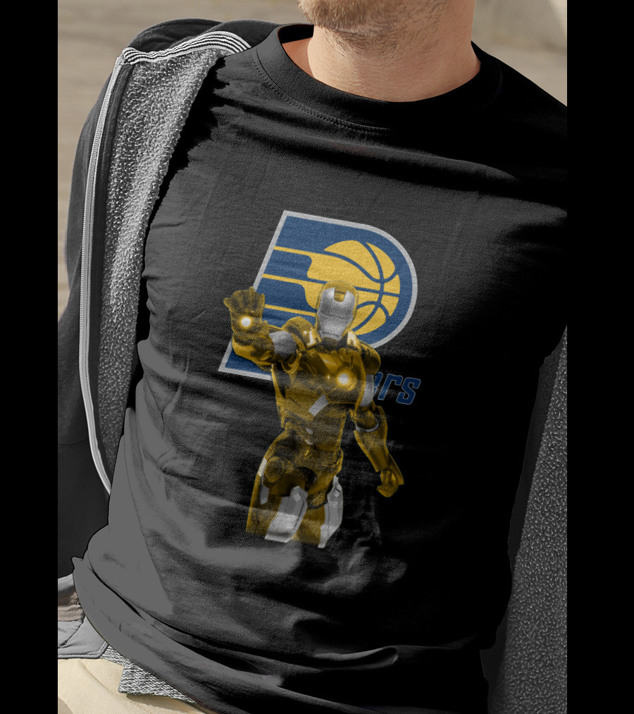 Iron Man Indiana Pacers Fan Collaboration T-Shirt