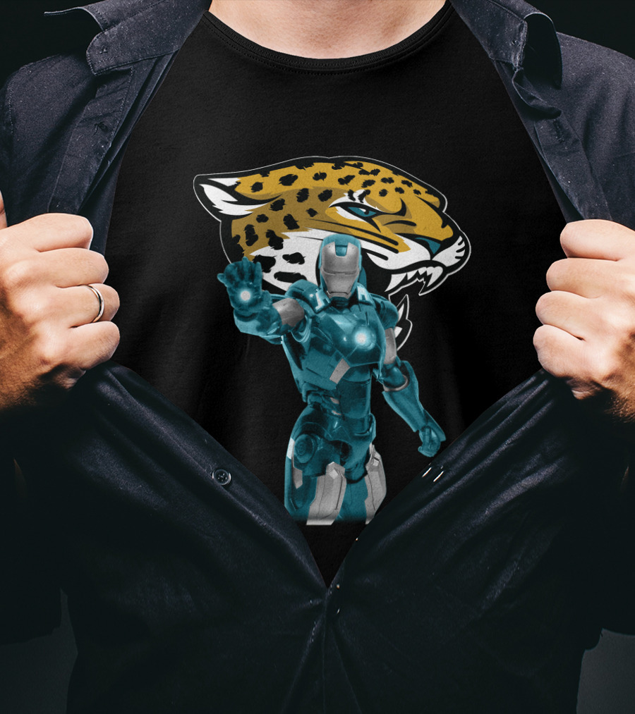 Iron Man Jacksonville Jaguars Fan Mashup T-Shirt