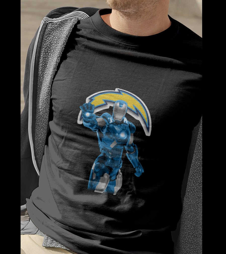 Iron Man Los Angeles Chargers Nfl Fan Crossover T-Shirt