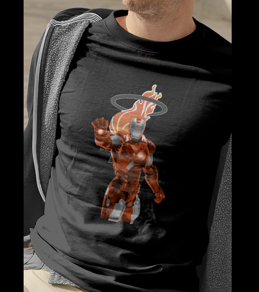 Iron Man Miami Heat Basketball Crossover Fan T-Shirt