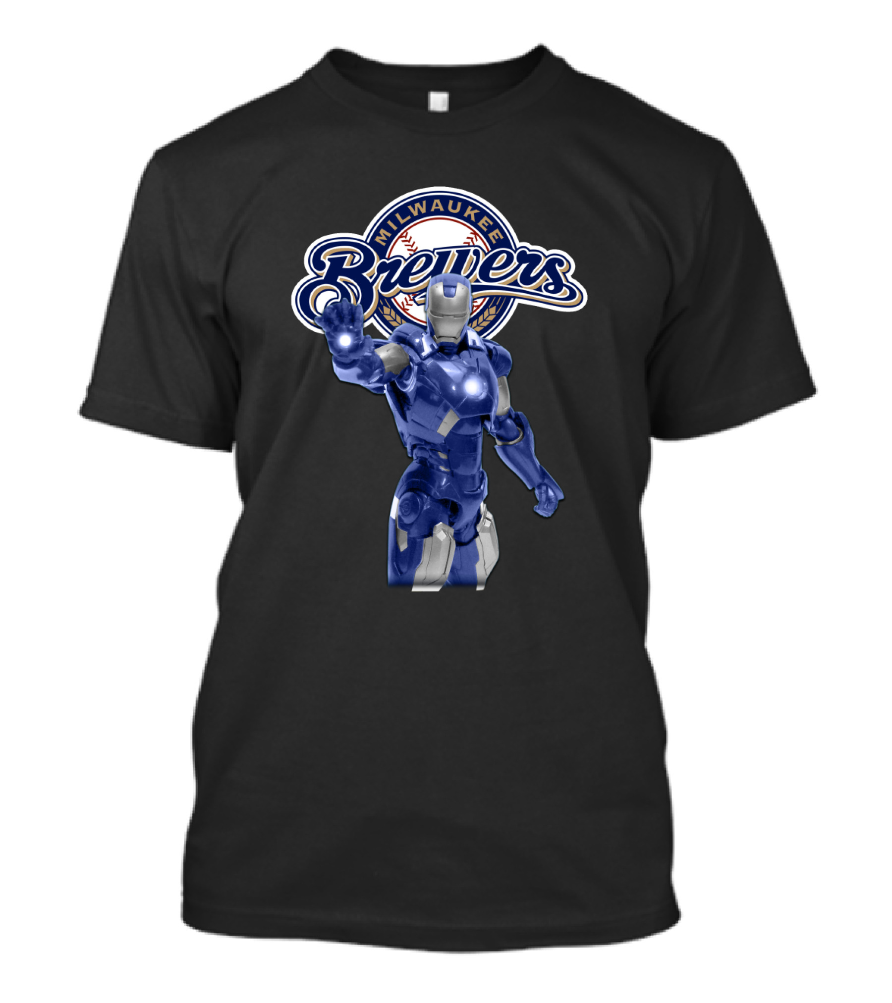 Milwaukee Brewers Iron Man Crossover T-Shirt