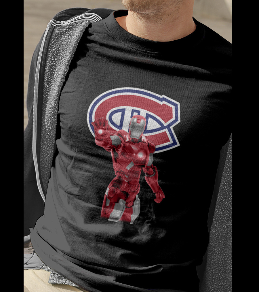 Montreal Canadiens Iron Man Crossover NHL Fan Merchandise T-Shirt