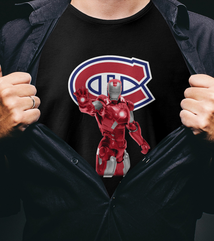 Montreal Canadiens Iron Man Crossover NHL Fan Merchandise T-Shirt