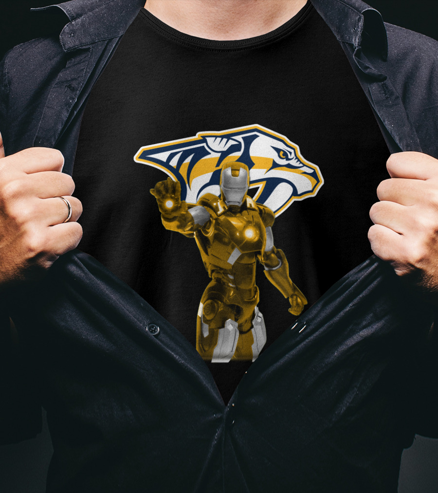Nashville Predators Iron Man Collaboration T-Shirt