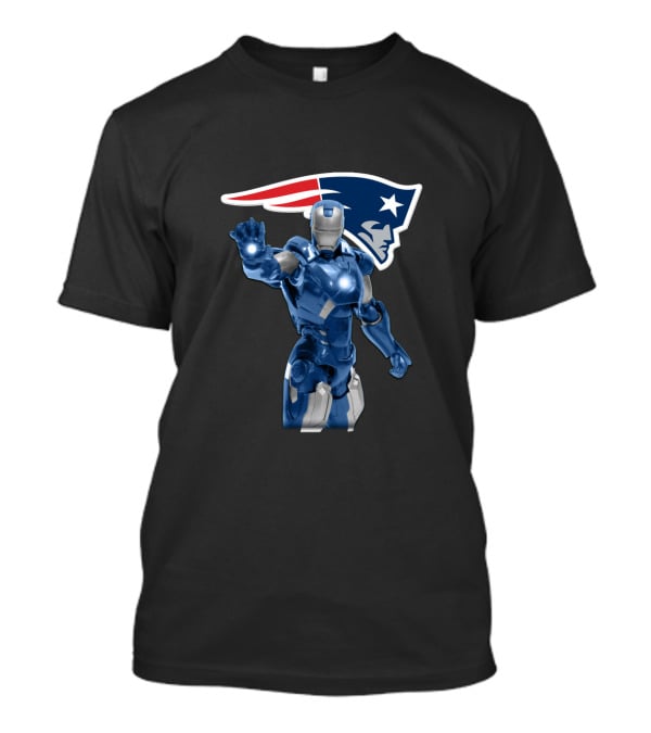 Iron Man Meets New England Patriots For Fans T-Shirt
