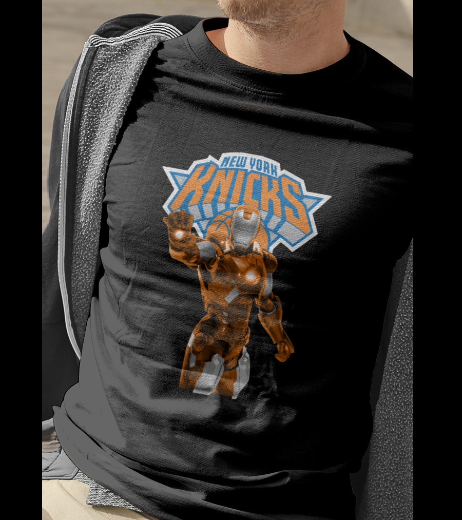Iron Man New York Knicks Crossover For Fans T-Shirt