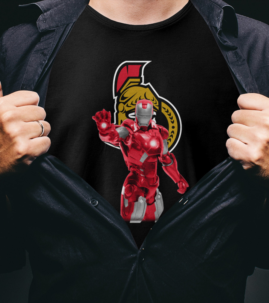 Ottawa Senators Iron Man Crossover Featuring Team T-Shirt