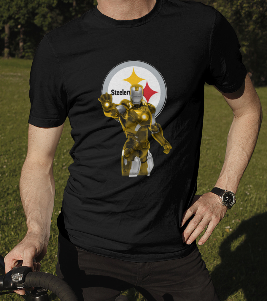 Iron Man Steelers Fans Marvel Crossover T-Shirt