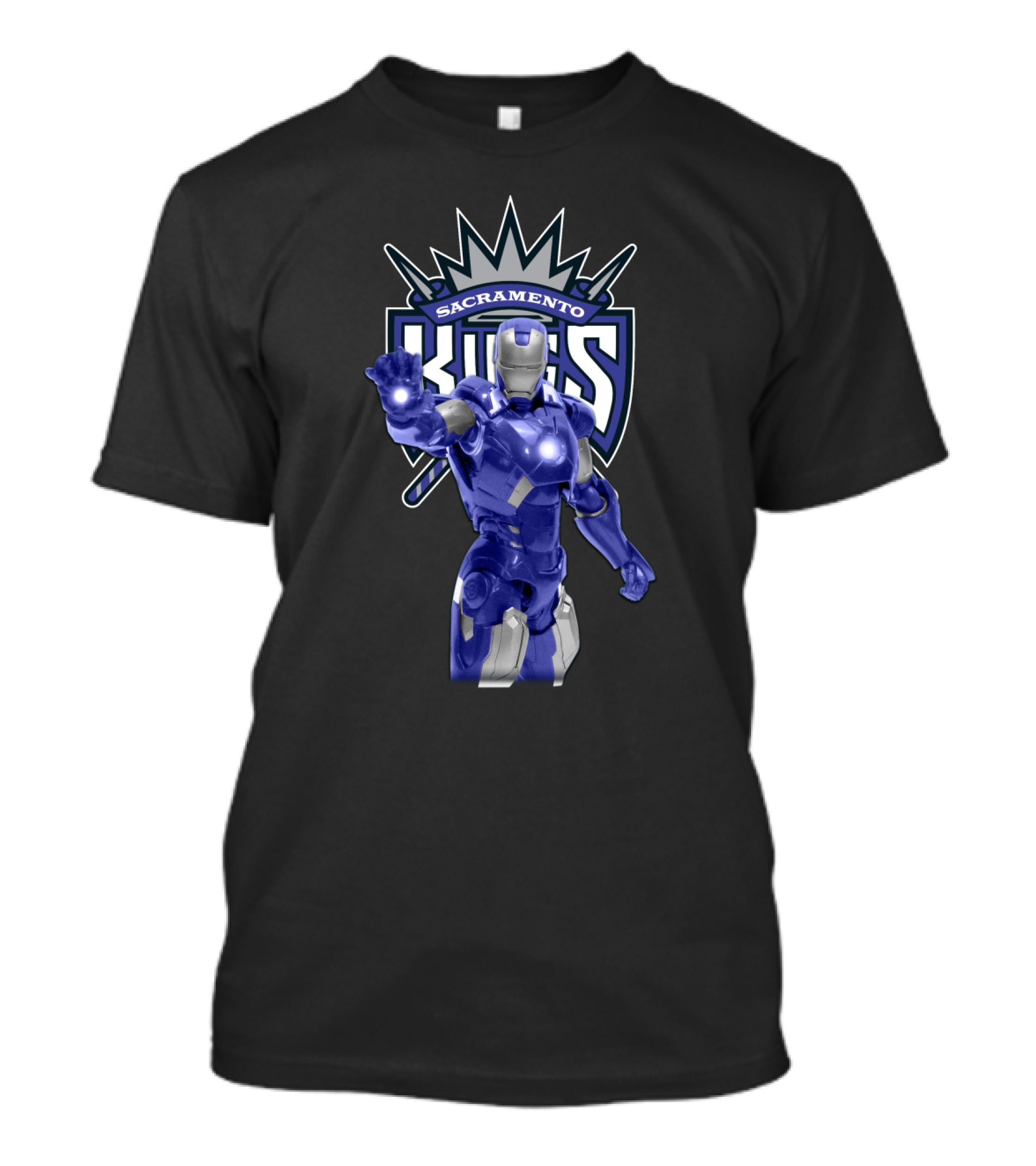Iron Man Sacramento Kings Fans Loyalty Iconic Crossover T-Shirt