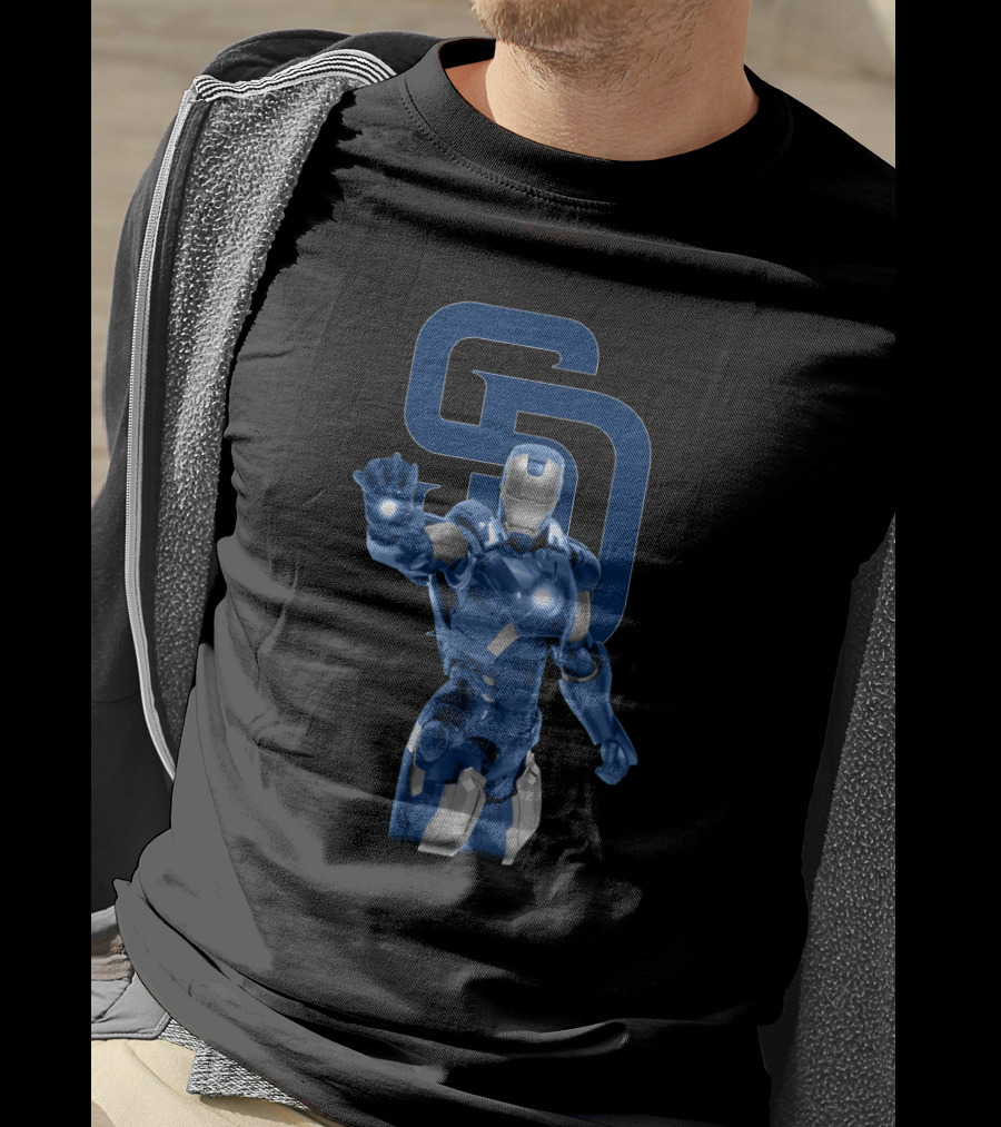 San Diego Padres Iron Man Blue Armor T-Shirt
