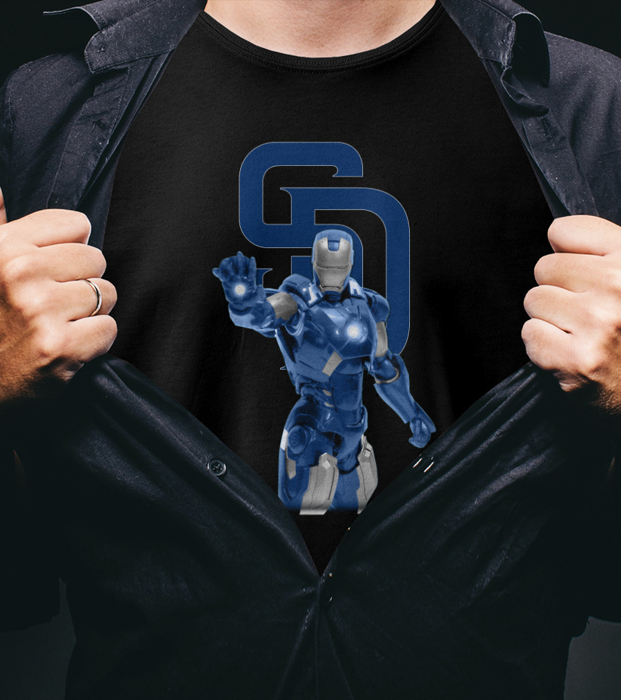 San Diego Padres Iron Man Blue Armor T-Shirt