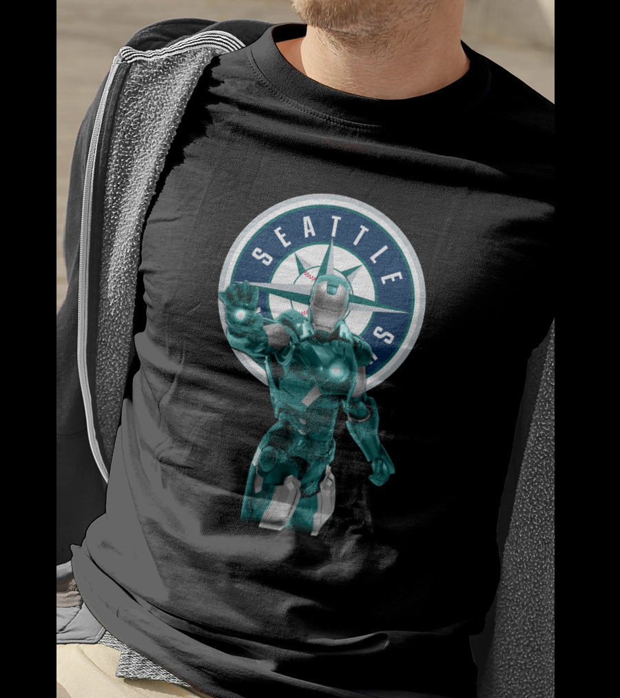 Seattle Mariners Iron Man Crossover T-Shirt
