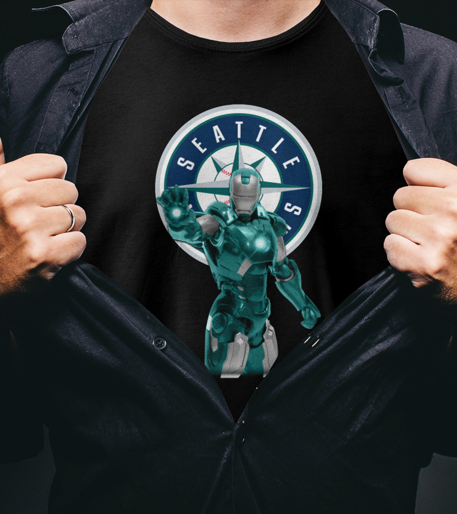 Seattle Mariners Iron Man Crossover T-Shirt