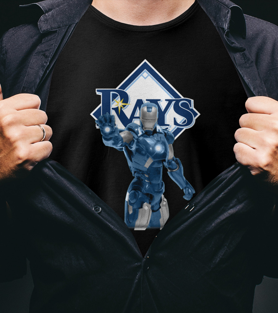 Tampa Bay Rays Iron Man Crossover Marvel Baseball Collaboration T-Shirt