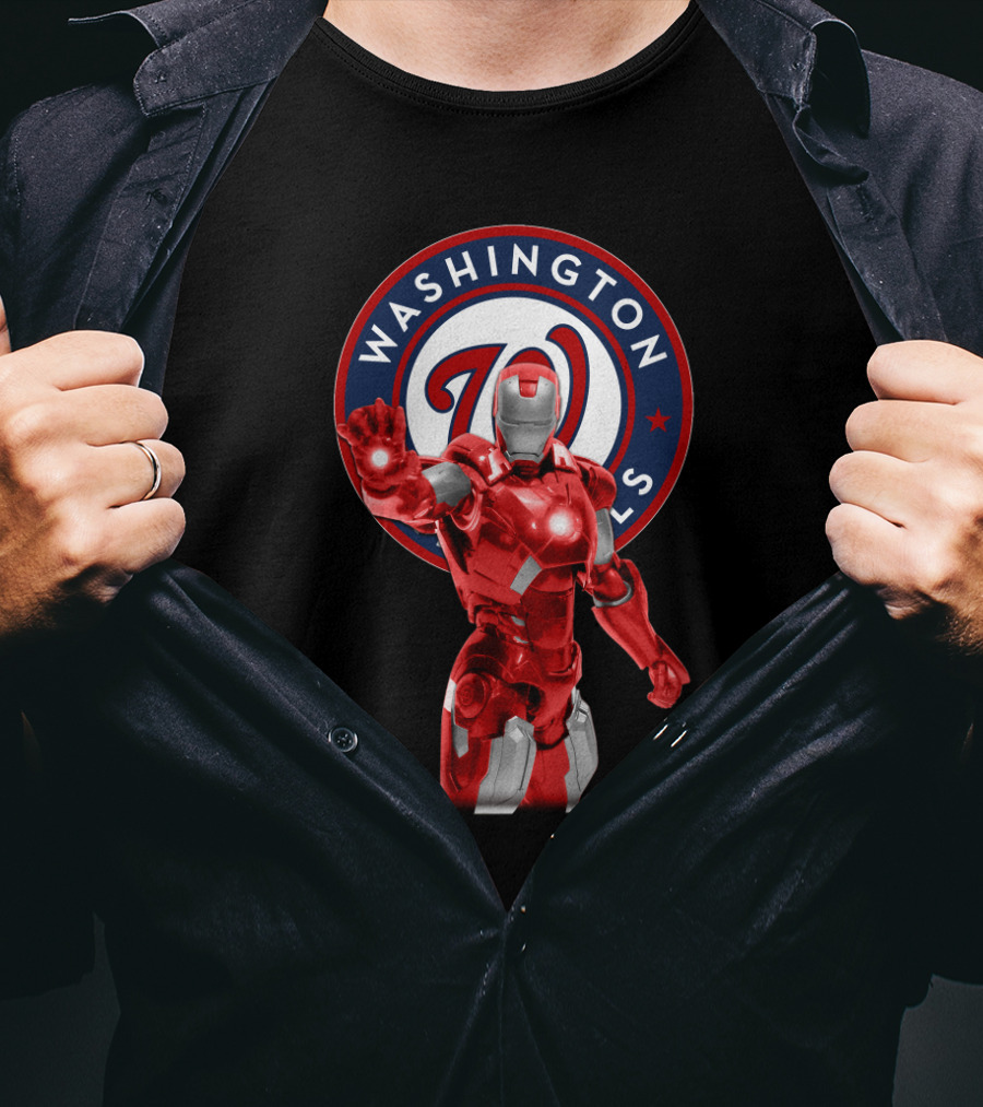 Washington Nationals Iron Man Marvel Collaboration T-Shirt