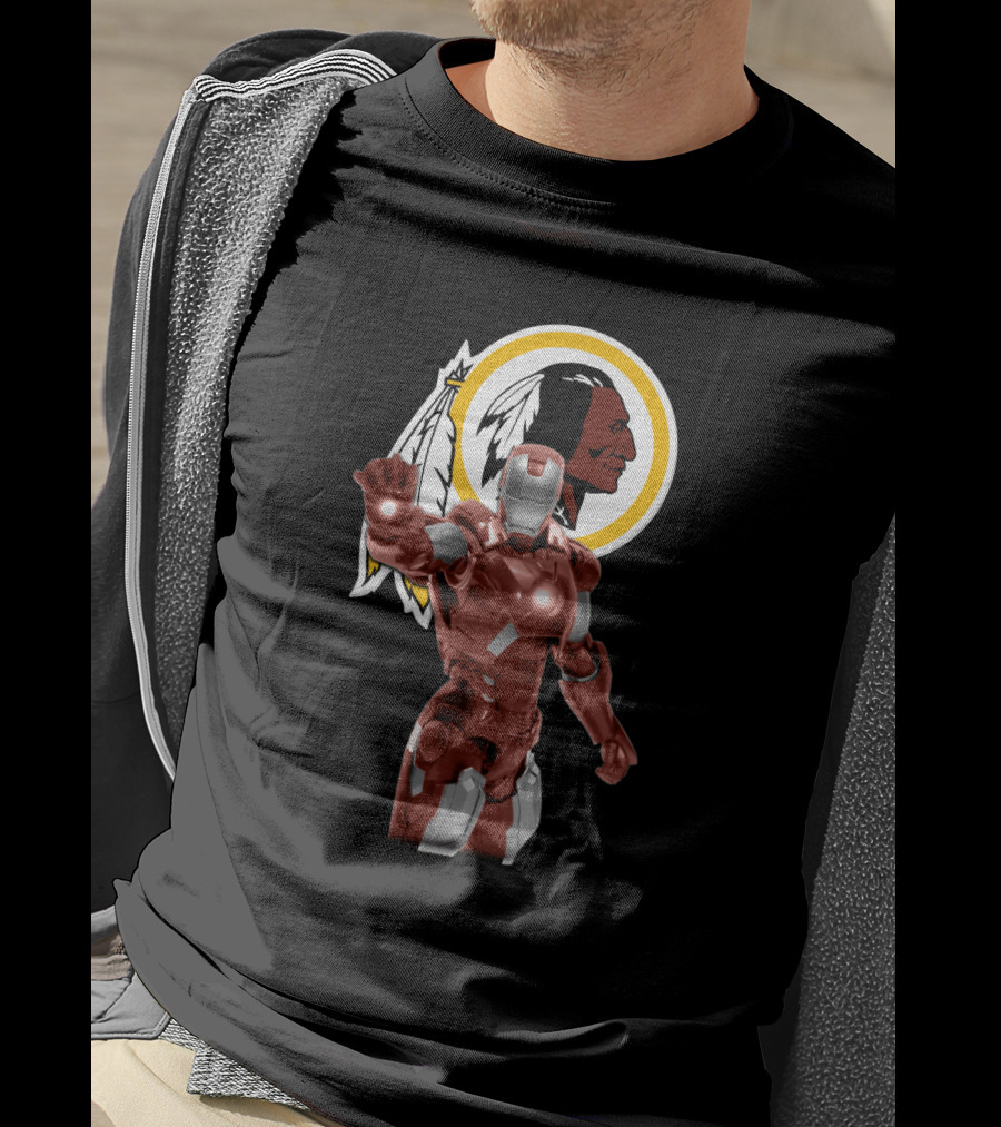 Iron Man Washington Redskins Fan Icon Fusion T-Shirt