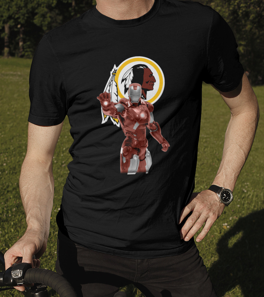 Iron Man Washington Redskins Fan Icon Fusion T-Shirt