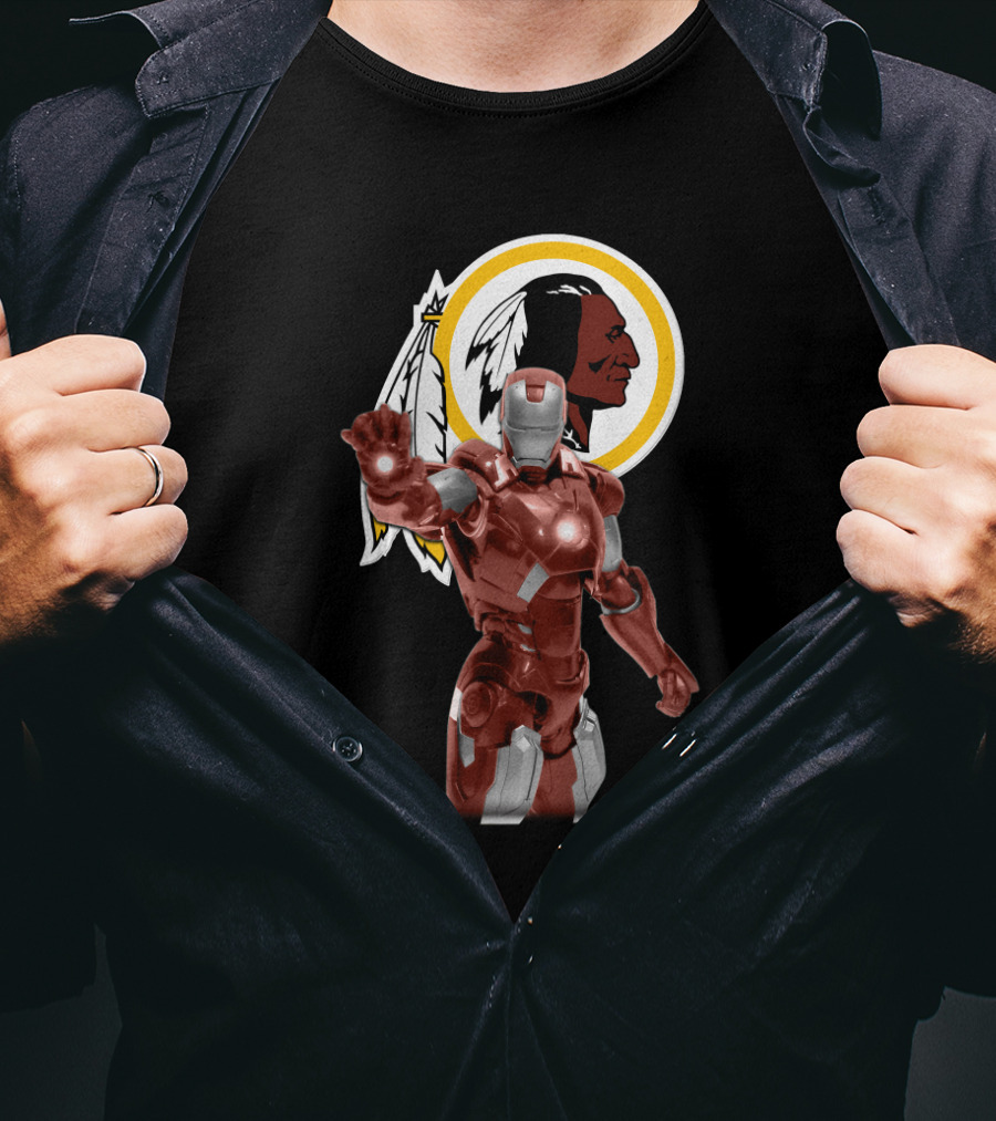Iron Man Washington Redskins Fan Icon Fusion T-Shirt