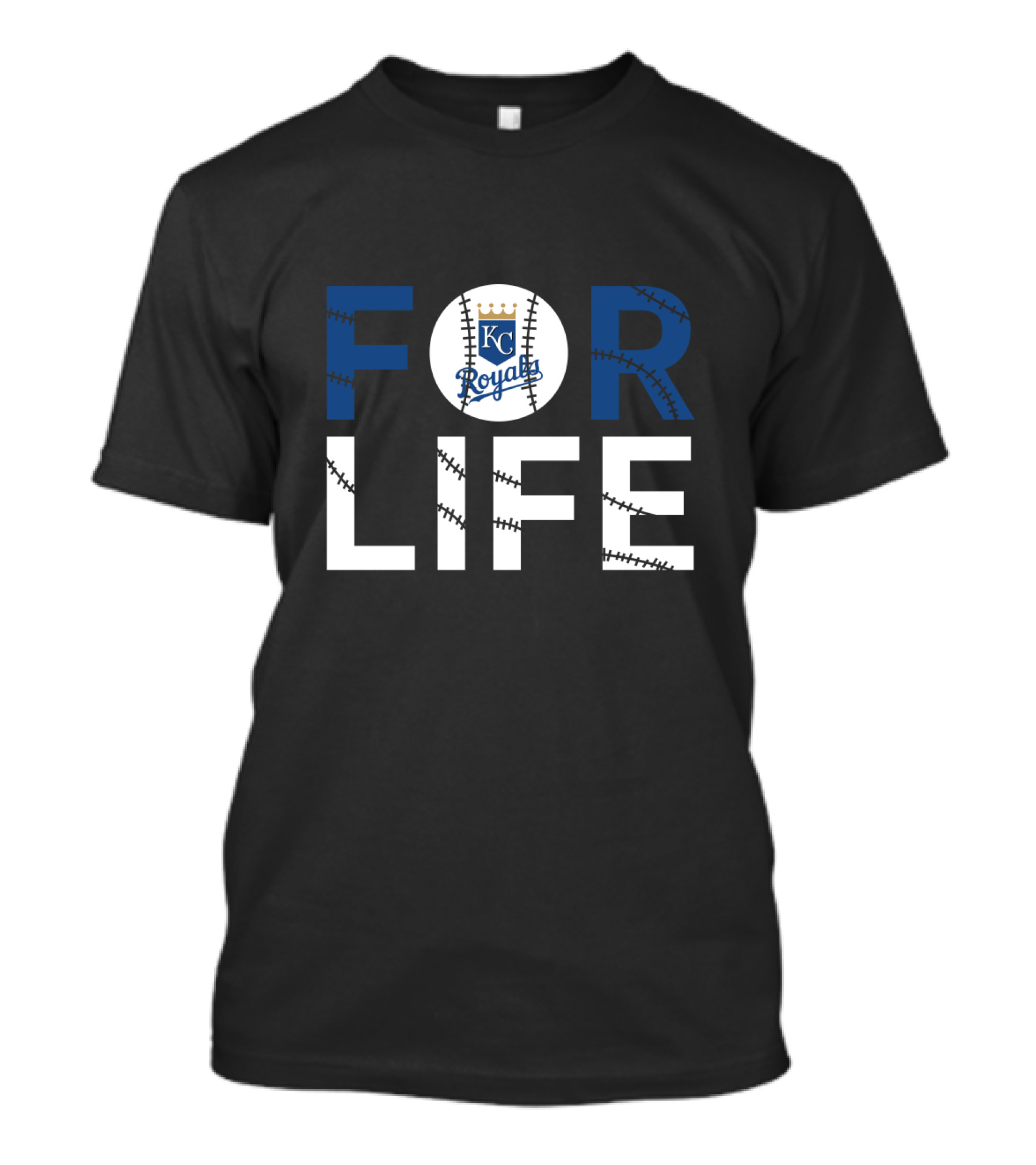 Kansas City Royals Baseball KC Logo For Life T-Shirt