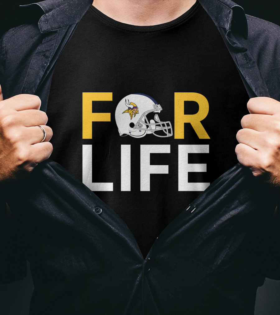 Minnesota Vikings Helmet For Life Fans T-Shirt