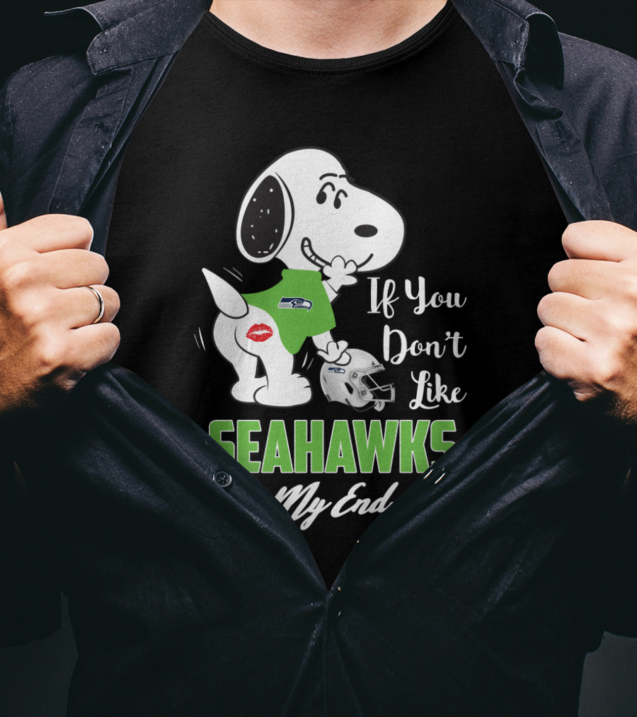 Snoopy If You Don't Like Seahawks Kiss My Endzone T-Shirt