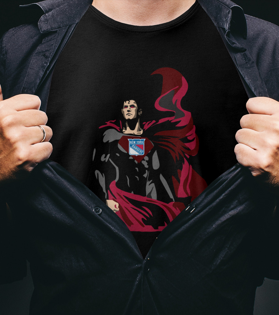 Superman New York Rangers Fan Icon T-Shirt