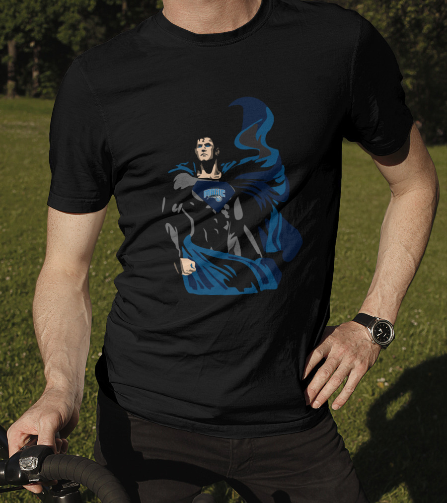 Superman Magic Fans Orlando Basketball Hero Inspired T-Shirt