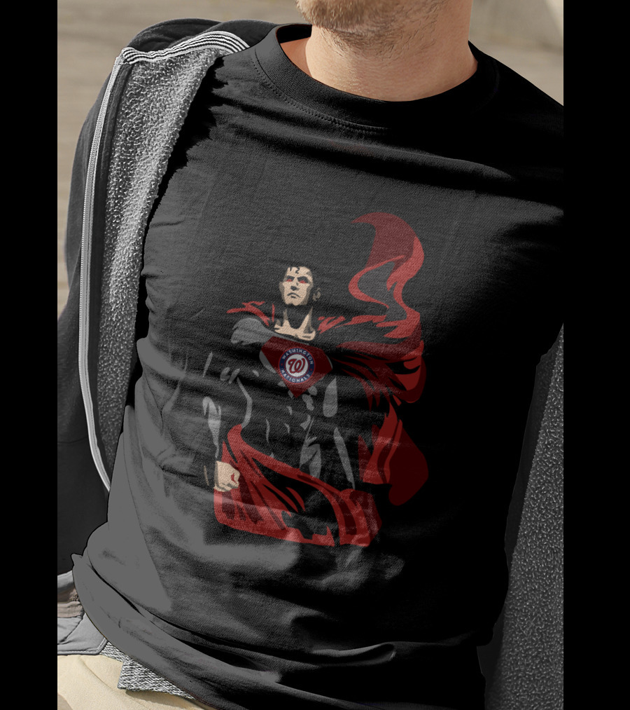 Superman Logo Washington Nationals Fan Gear T-Shirt
