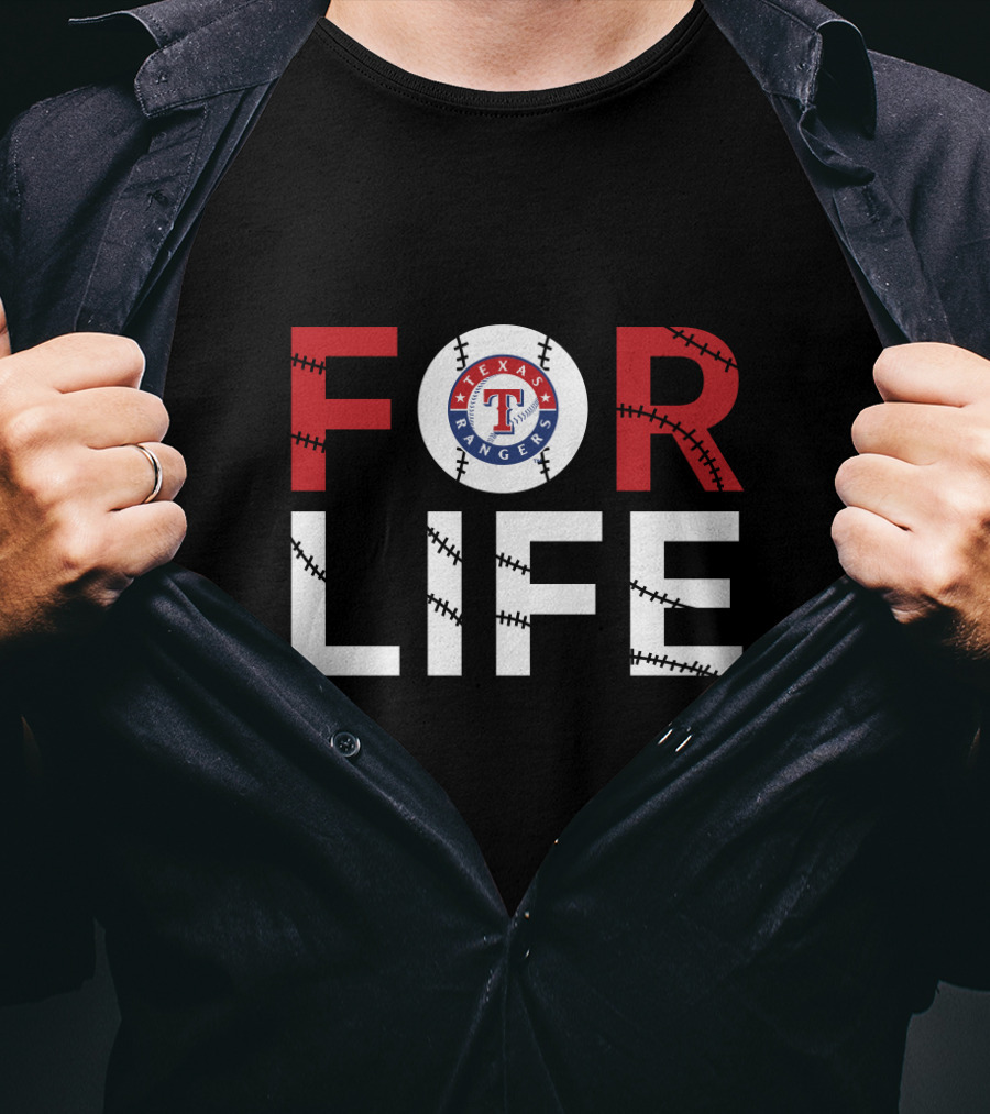 Texas Rangers Baseball For Life Fan Commitment T-Shirt