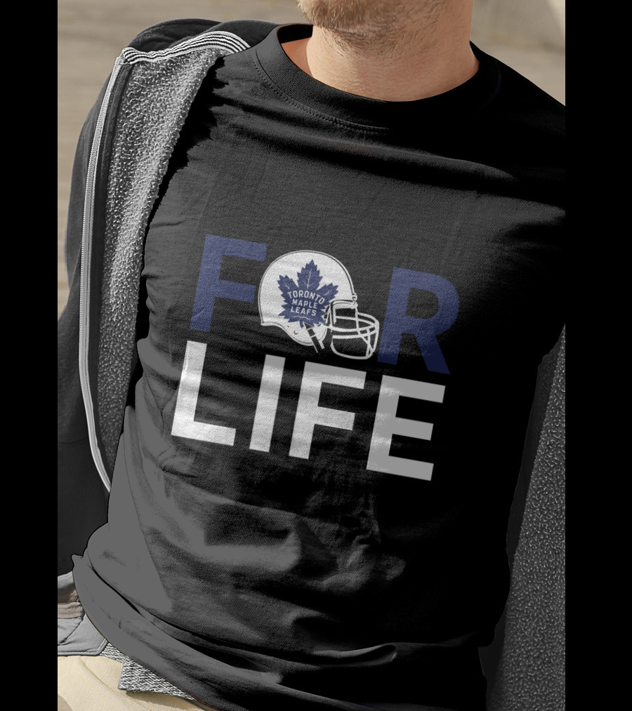 Toronto Maple Leafs For Life Hockey Helmet T-Shirt