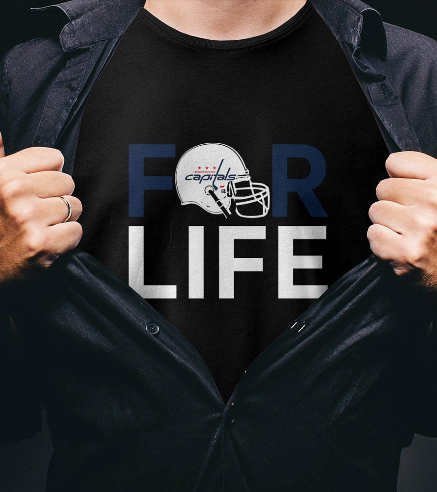 Washington Capitals Football Helmet Fan Forever T-Shirt