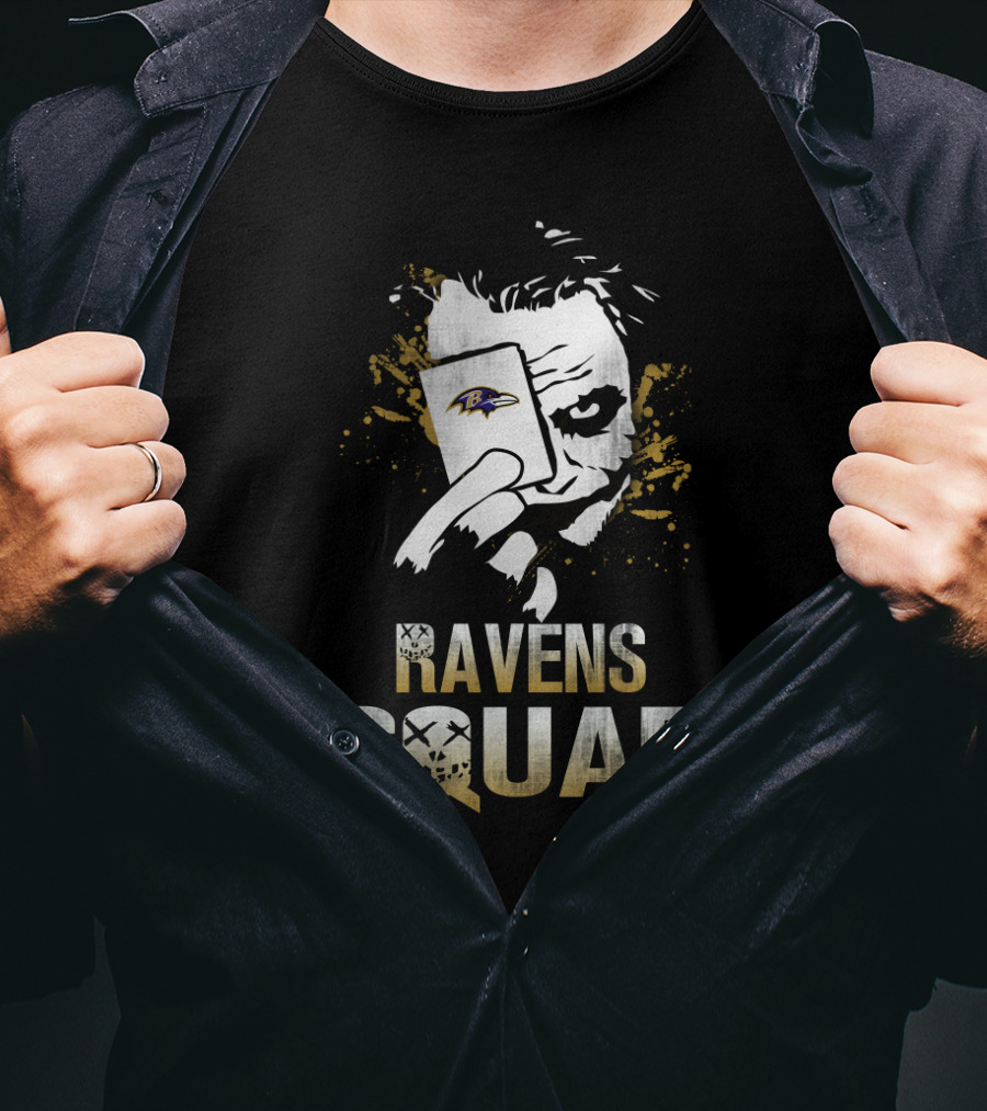 Ravens Squad Joker And Baltimore Ravens Fans T-Shirt