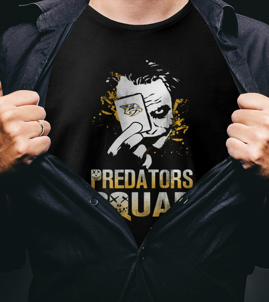 Joker Predators Squad Nashville Fans Playing Card T-Shirt