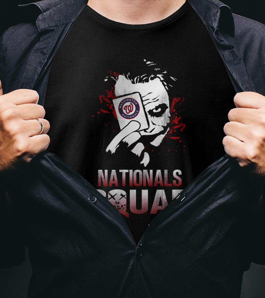 Joker Meets Washington Nationals Squad Featuring Iconic Playing Card T-Shirt