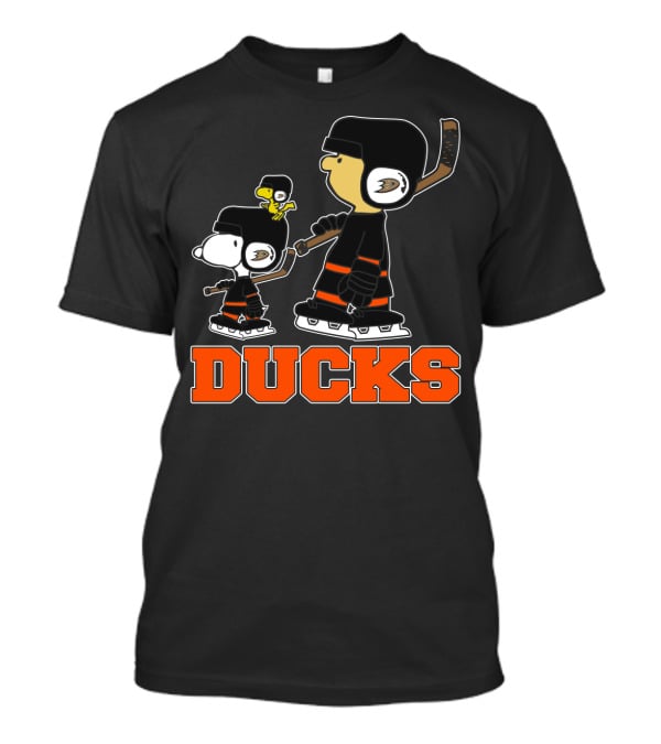 Snoopy And Woodstock Anaheim Ducks Hockey Fans T-Shirt