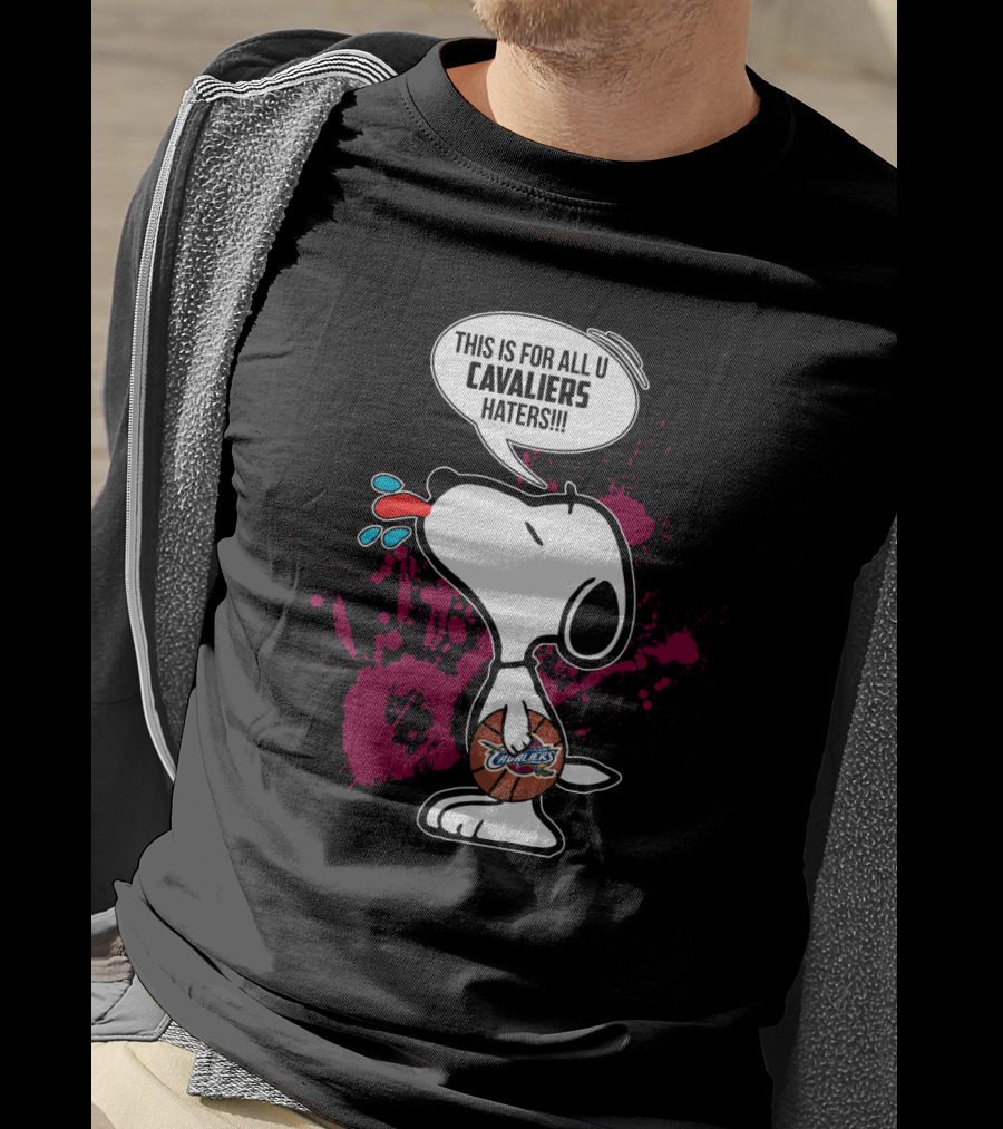 Snoopy Cavaliers Basketball Fans Shoutout To Haters T-Shirt