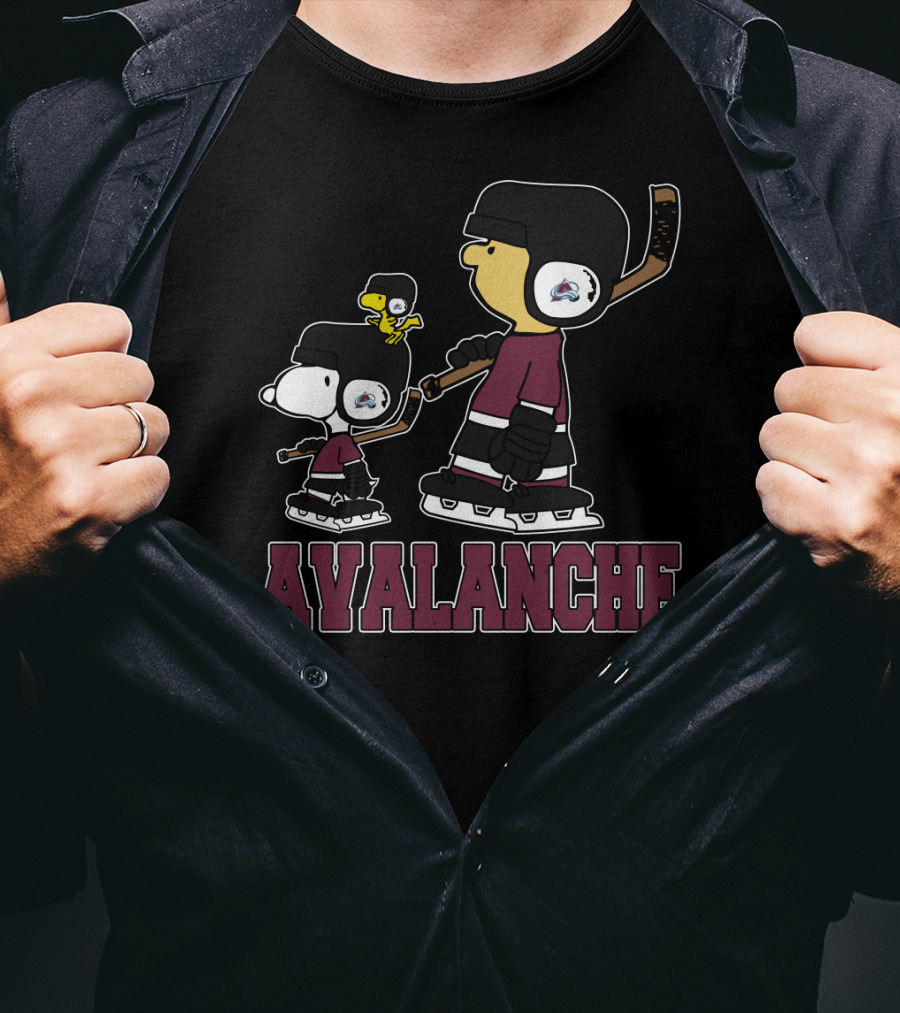 Snoopy Woodstock Colorado Avalanche Hockey Fans T-Shirt